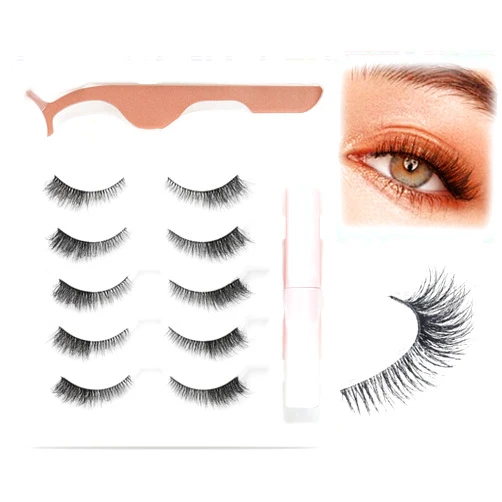 EMEDA False Eyelashes Wool Curl False Lashes FLuffy Doll Eye Look 3D Wispy Wavy Lashes Look Like Extensions Wool Roll False Eyelashes for Beginners Daily 5 Pairs Pack with Glue (J02 10-14mm)