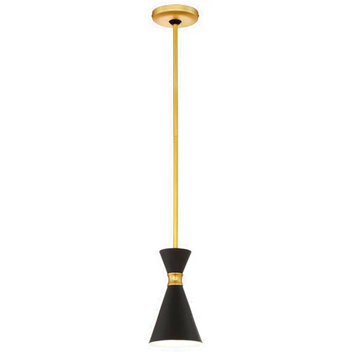 GEORGE KOVACS P1821-248 Conic Mini Pendant, 1-Light, 100 Total Watts, 9.38-in H x 5.5-in W, Honey Gold