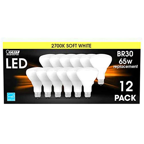 Feit Electric 65 Watt Replacement LED Br30 Energy Star Flood Soft White, 12 Pk