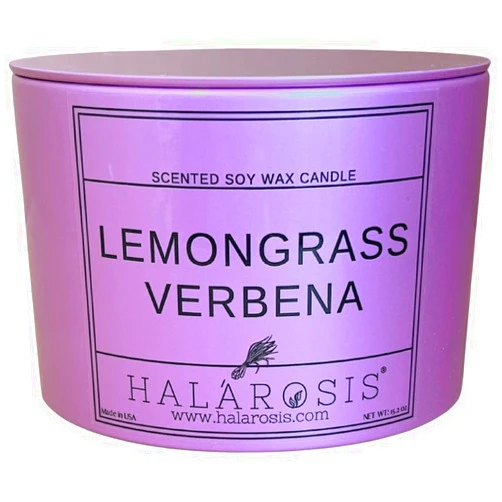 Halarosis Zen Collection - Aromatic Lemongrass Verbena Candle - Lemongrass Soy Wax - Highly Scented-Perfect for Home Decor and Gifting - Long-Lasting Fragrance Clean Burning (15.2 oz)