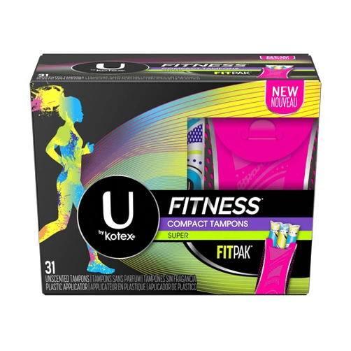 U by Kotex Fitness Tampons With fitpak, super Absorbency, Unscented