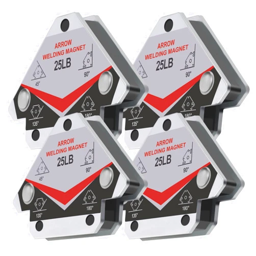Guti-more GUTIMORE 25LB Welding Magnet,Pack of 4, Heavy Duty Welding Magents Holder, Welding Magnet Arrow Holder,45 90 135 Degree Angle Holding Magnet