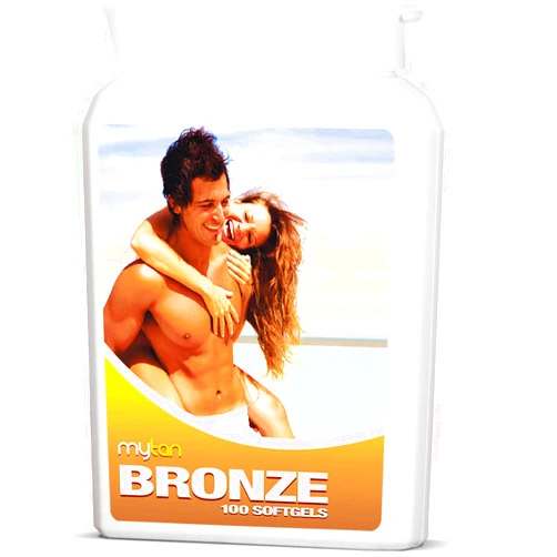 MyTan Bronze Tanning Pills | 100 Softgels | Sunless Tan Supplement | with Astaxanthin Lutein Lycopene and More | Over 7-Week Supply