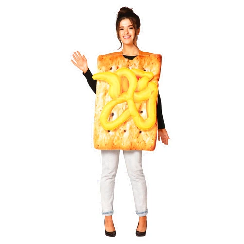 Rasta Imposta Cracker with Cheezy Cheese Costume Appetizer Snack Food Womens Mens Dress Up Cosplay Party Costumes, Adult One Size