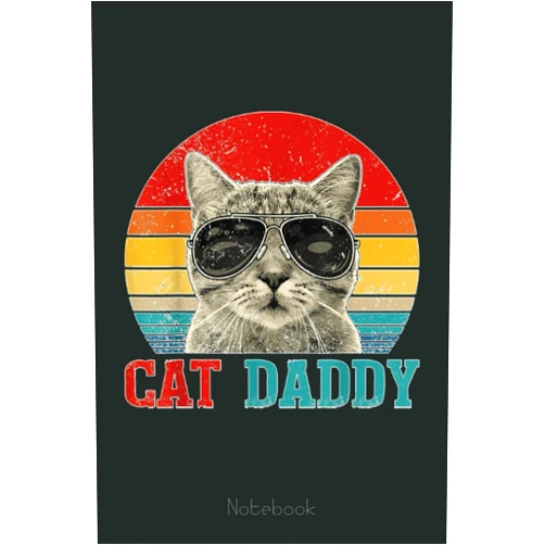 By Jacqueline Gloria (Author) Mens Vintage Cat Daddy Best Cat Dad Ever Meowica Dad Fathers Day Notebook: Personalized Father's Day, Happy Fathers Day Notebook For Husband, Funny & Lovely Fathers Day Gifts From Wife