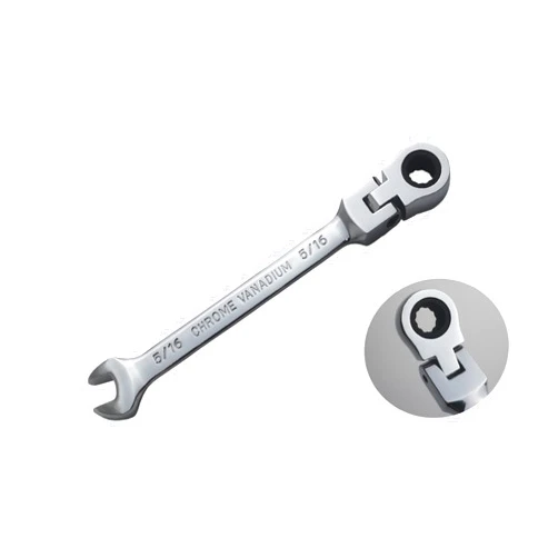 CXWBIM 5/16 Inch Flex-Head Ratcheting Combination Wrench,SAE 72 Teeth,12 Point Ratchet Spanner Tools,Flexible 180 Degrees Head Gear Wrench Cr-V Constructed