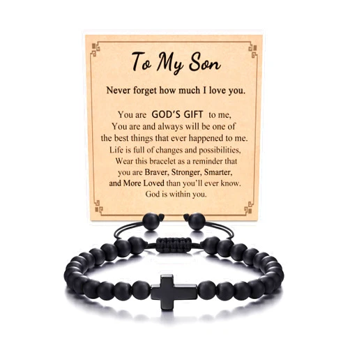 Tarsus Cross Bracelet for Men Teens, Cross Jewelry Christian Gifts for Easter, Christmas, Birthday, Valentines Day ...