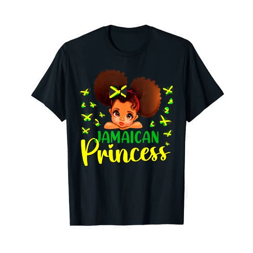 Jamaica Butterflies Co. Jamaica Princess Flag for Girls Jamaican Pride Jamaica T-Shirt