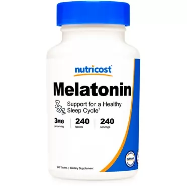 Nutricost Melatonin 3mg, 240 Tablets - 3mg Per Serving, Non-GMO, Gluten Free