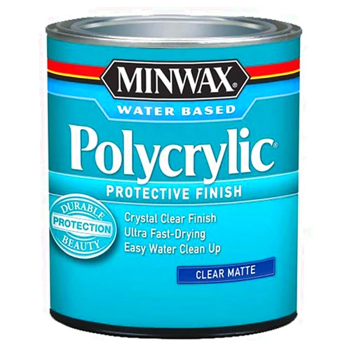 Minwax 4-Pack of 1 qt Minwax 62222 Clear Polycrylic Water-Based Protective Finish, Matte