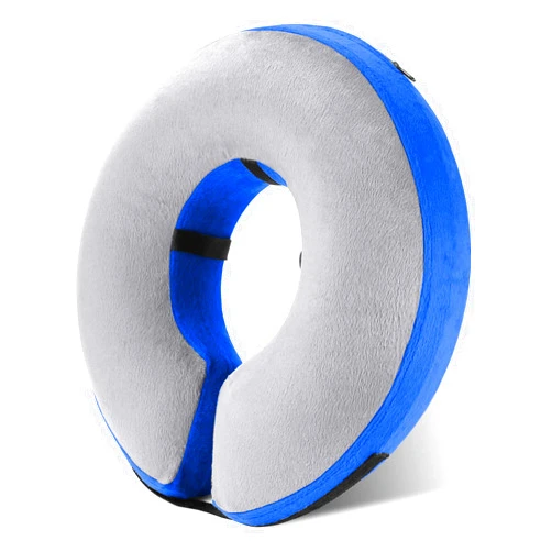 Katoggy Inflatable Dog Cone Collar for Dogs After Surgery, Soft Adjustable Blow up Donut Dog E-Collar for Small Medium Large Dog and Cats