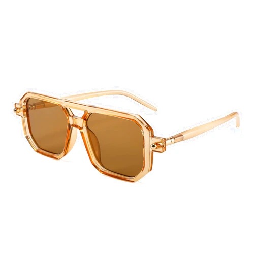 FEISEDY Vintage Square 70s Flat Aviator Sunglasses Women Men Classic Retro Stylish Frame UV400 Sunglasses B2622