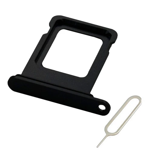 MMOBIEL SIM Card Tray Compatible with iPhone 13 – SIM Card Slot Tray Holder – SIM Card Holder Replacement – Incl. SIM Card Removal Tool and Waterproof Rubber Seal Ring - Black