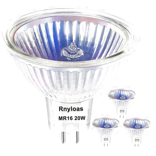 Rnyloas MR16 Halogen Bulb, 3 Pack MR16 12V 20W High Brightness 300LM, MR16 Dimmable with GU5.3 Base Long Lasting, GU5.3 Bulb 2800K Warm White with Clear Glass Cover, MR16 GU5.3 Bulb for Landscape, Track Light
