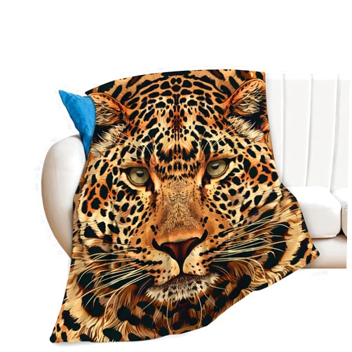 Gyeong Leopard Blanket for Boy Man Cheetah Print Throw Blanket Leopard Stuff Decor Merch Cozy Flannel Soft Warm Plush Lightweight Bedding Wild Animal Gifts for Girls Woman Sofa Bedding Couch 50