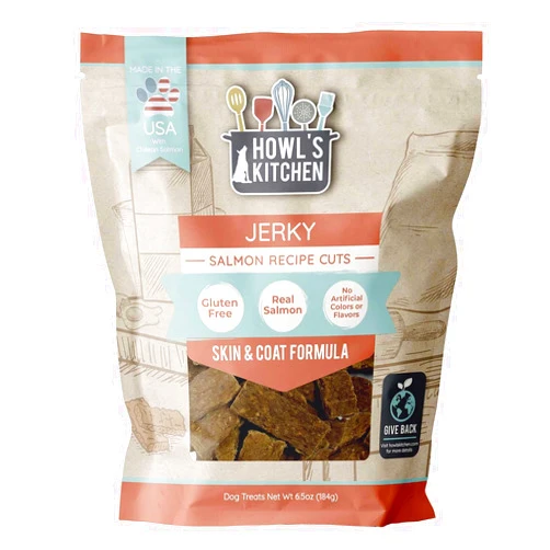 Howl's Kitchen Dog Treats, Jerky, Salmon Cuts, Brown, (AT366)