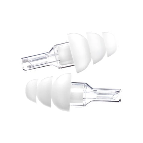 Etymotic Research ER20 High-Fidelity Earplugs (Concerts, Musicians, Airplanes, Motorcycles, Sensitivity and Universal Hearing Protection) - Large, Clear Stem w/ White Tip