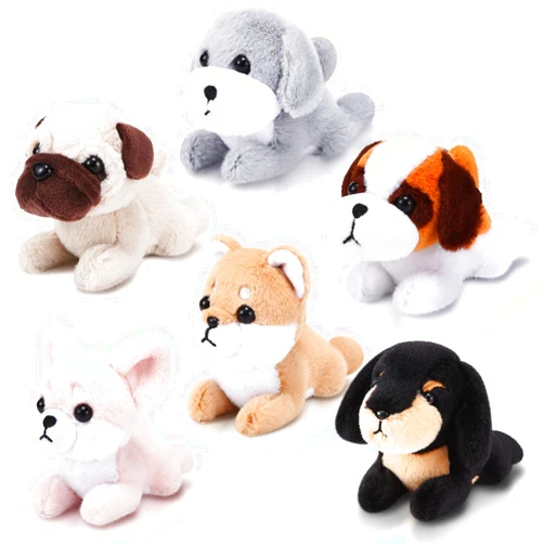HyDren 6 Pcs Mini Puppy Stuffed Animals Small Dog Plush Bulk Puppies Stuffed Realistic Cute Dog Toys Soft Plush Adopt a Pet Stuffed Animal Puppy Party Favor for Animal Birthday Party Gifts