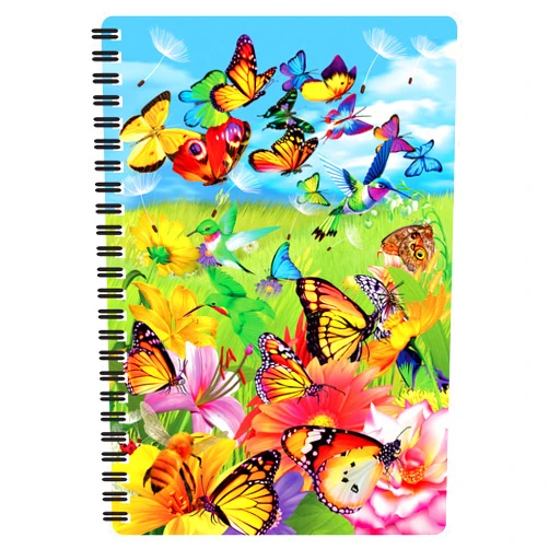 3D LiveLife Notebook - Butter Flutter from Deluxebase. 80 Page Lined Lenticular 3D Butterfly Notebook. 8.5 x 5.5 in. Superb school or work stationery with artwork licensed from artist Michael Searle