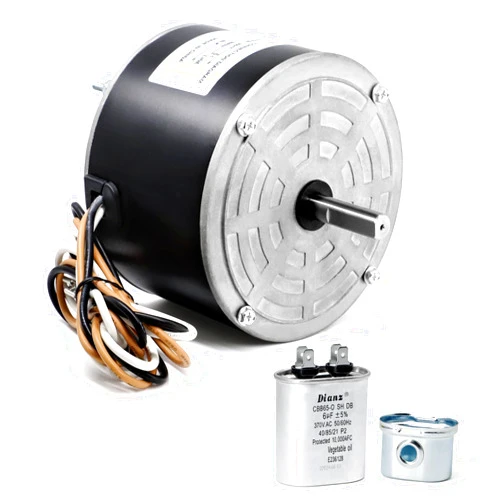 Hipoilk Condenser Fan Motor for Carrier 5KCP39EGS070S, 5KCP39EGY823S, Genteq GE3905, Bryant Payne HC39GE236, HC39GE237, Dayton 6DLL0, 1/4HP 1100 RPM Condenser Motor Replacement with Capacitor
