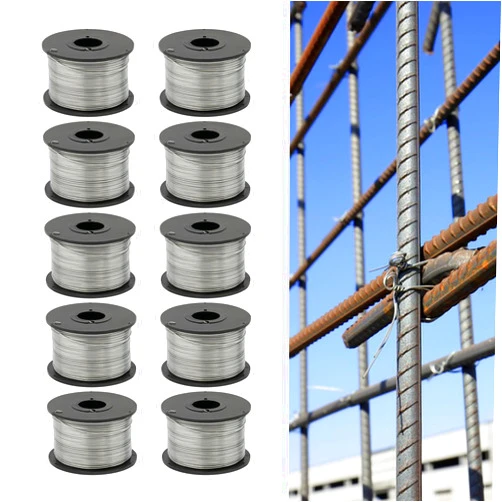 RABEEXP 10 Rolls Rebar Tie Wire Coil 0.8mm/0.315