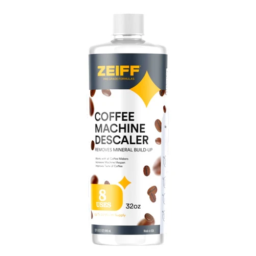 Zeiff Coffee Machine Descaler - 32oz (8 Uses) - Compatible with Nespresso, Breville, Delonghi, Keurig Descaling Solution for Coffee Maker Cleaner and Descaler - Coffee and Espresso Machine Descaler