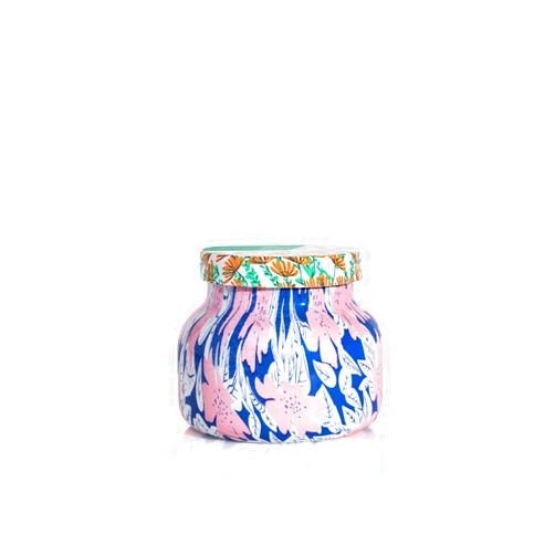 Capri Blue Volcano Candle - Pattern Play Petite Glass Jar - Luxury Long Lasting Tropical Fruits & Sugared Citrus Scent - Decorative Home Decor (8 oz)
