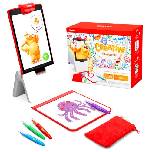 Osmo Creative Starter Kit - 3 Educational STEM Games for Ages 5-10, Drawing & Physics - For Fire Tablets