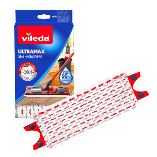 Vileda Ultra max Ultramax Refill Pad, 46 x 14,1 x 1,5 cm, White/Red
