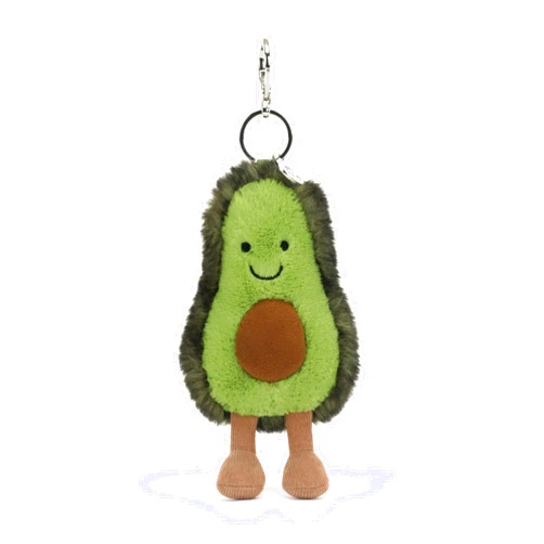 Jellycat Amuseables Avocado Bag Charm 5 inches - Food and Drink Plush Keychain - Great Gift Idea