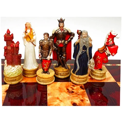 HPL King Arthur/Sir Lancelot Medieval Times Camelot Chess Men Set- NO Board
