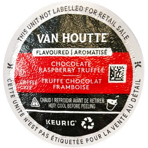 Van Houtte Chocolate Raspberry Truffle Coffee, Light Roast, K-Cup Portion Pack for Keurig K-Cup, 12 Count (Pack of 2)