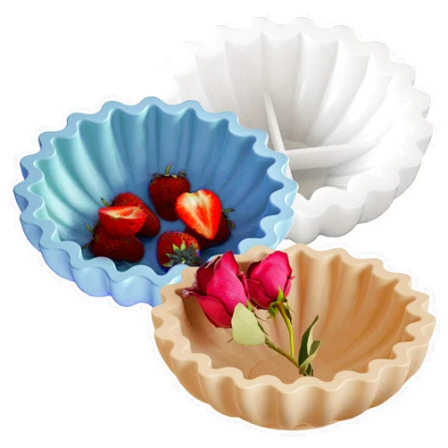 Wehous Unique Bowl Resin Molds, 3D Candle Holder Container Resin Concrete Silicone Molds, Jewelry Holder Trinket Storage Tray Plate Candy Holder Plant Pot Mold for Casting Clay Craft Ornament