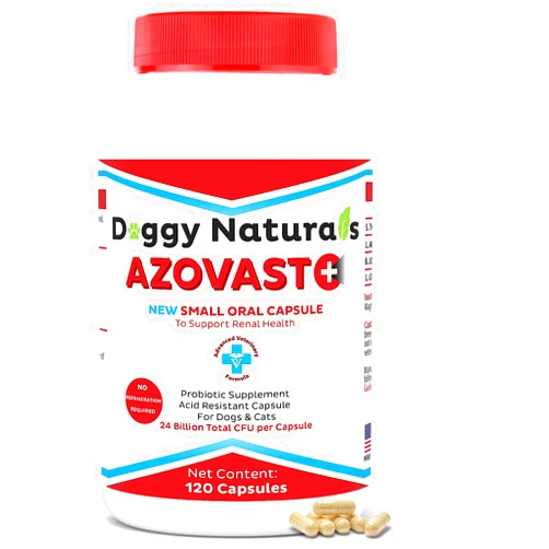 Pet Health Pharma Azovast Plus Kidney Health Supplement for Dogs & Cats, 120ct - NO Refrigeration Required - Help Support Kidney Function & Manage Renal Toxins - Renal Care Supplement Capsule(U.S.A) (120 Caps)
