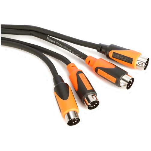 Roland 5ft Dual MIDI Cable-Black Series, 5 feet (RMIDI-B5-DUAL)