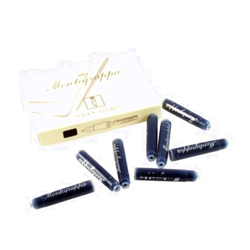 Montegrappa Black ink cartridges, pack of 8.