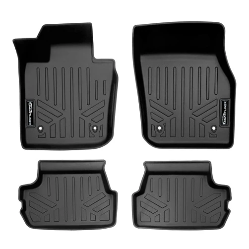 SMARTLINER Custom Fit All Weather 2 Row Black Floor Mat Liner Set Compatible with 2022-2023 Mini Cooper SE (Electric Hardtop 2-Door Model. Automatic Transmission)