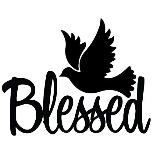 TGS Topshop Blessed Dove Decal Christian God Jesus Religious Window Bumper Sticker Car Decor Car Stickers 15cm