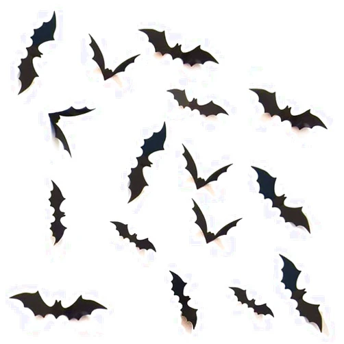 YMXHK Halloween 3D Bats Decoration, 96 PCS 4 Sizes Realistic PVC Scary Bats Window Decal Wall Stickers for DIY Home Bathroom Indoor Hallowmas Decoration Party Supplies