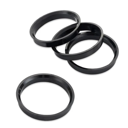 Sumjig 4 Pack Car Hub Reducing Ring Shaft, 73.1mm-60.1mm Design, Durable Vehicle Hub Center Ring Replacement, Compatible with Most Small Passenger Cars (Black)
