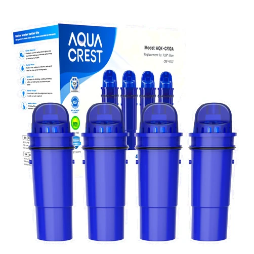 AQUA CREST NSF Certified Filter, Replacement for Pur®, Pur® Plus Pitcher Water Filter, CRF950Z, PPF951K, PPF900Z, DS1811Z, PPT711, PPT111, CR-1100C and All Pur® Pitchers and Dispensers, 4 Packs