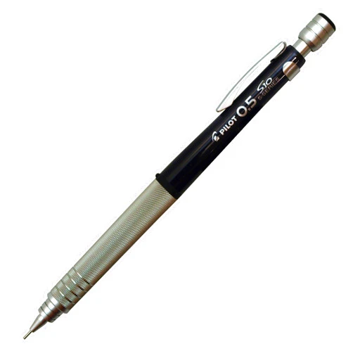 Pilot Mechanical Pencil S10, Transparent Black Body, 0.5mm Lead (HPS-1SR-TB5)