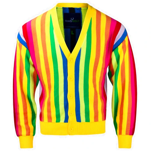 ReadyGOLF Mens Rainbow Sweater