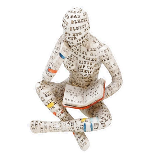 Tiiyee Reading Women Figurine, Thinker Statue Aesthetic Sculpture Home Resin Pulp Decor Room Modern Abstract Read Woman Decoration Ornament Shelf Bookshelf Table Desk Living Office Bedroom