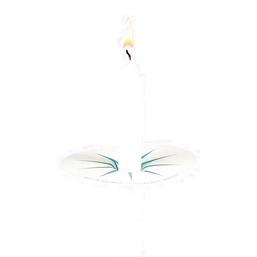 CB Church Supply Candlelight Service Candles with Cardstock Bobeche Kit by Will & Baumer, 100-Count, White with Star