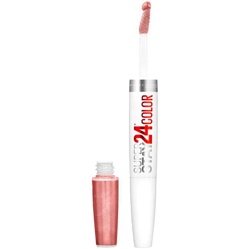 Maybelline Super Stay 24, 2-Step Liquid Lipstick Makeup, Long Lasting Highly Pigmented Color with Moisturizing Balm, Timeless Toffee, Nude Brown, 1 Count