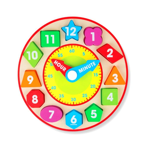 Melissa & Doug Wooden Toys - Shape Sorting Clock