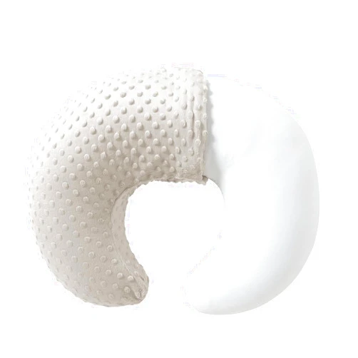 QUENESS BABY Baby Nursing Pillow and Body Positioner with Premium Slipcover for Breastfeeding for Baby Boys and Girls, Feeding Pillow with Breathable Comfortable Pillowcase (Sand)