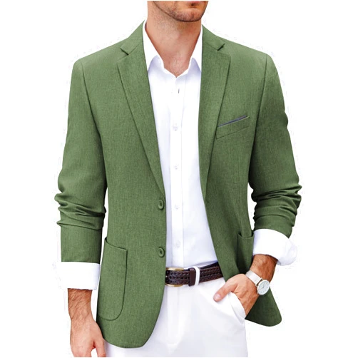 COOFANDY Men's Casual Blazer Two Button Sport Coats Lightweight Printed Lining Suit Jacket