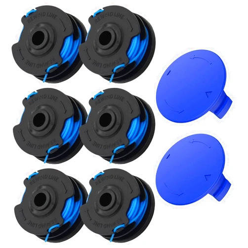 Katifee KST-120X Replacement Line Trimmer Spool for Kobalt KST 120x-06,String Trimmer 20 Feet 0.065-inch, 8-Pack (6-Line Spool + 2 Cap)